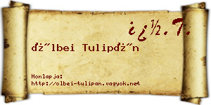 Ölbei Tulipán névjegykártya